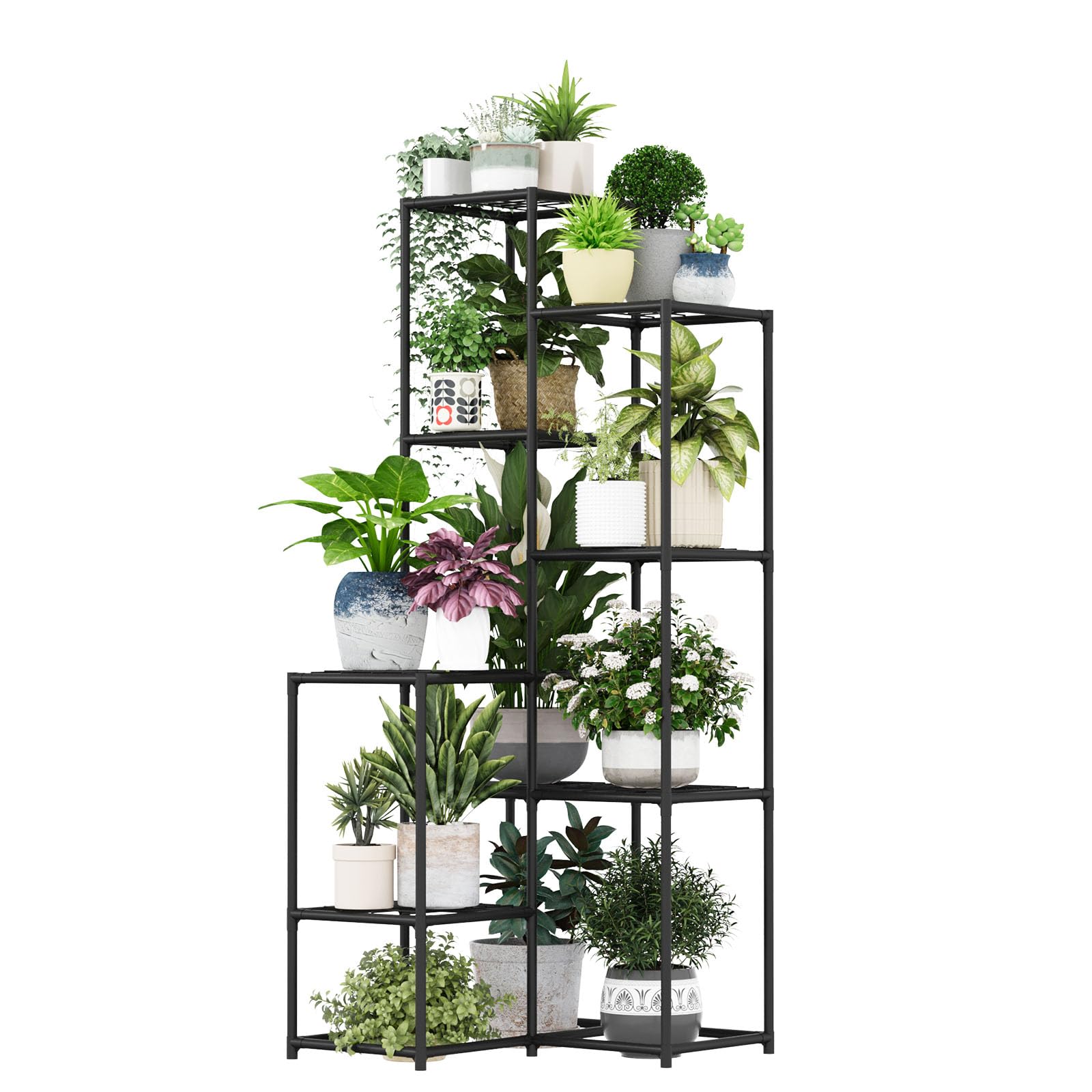 Bamworld Black Plant Stand packaging with instructions