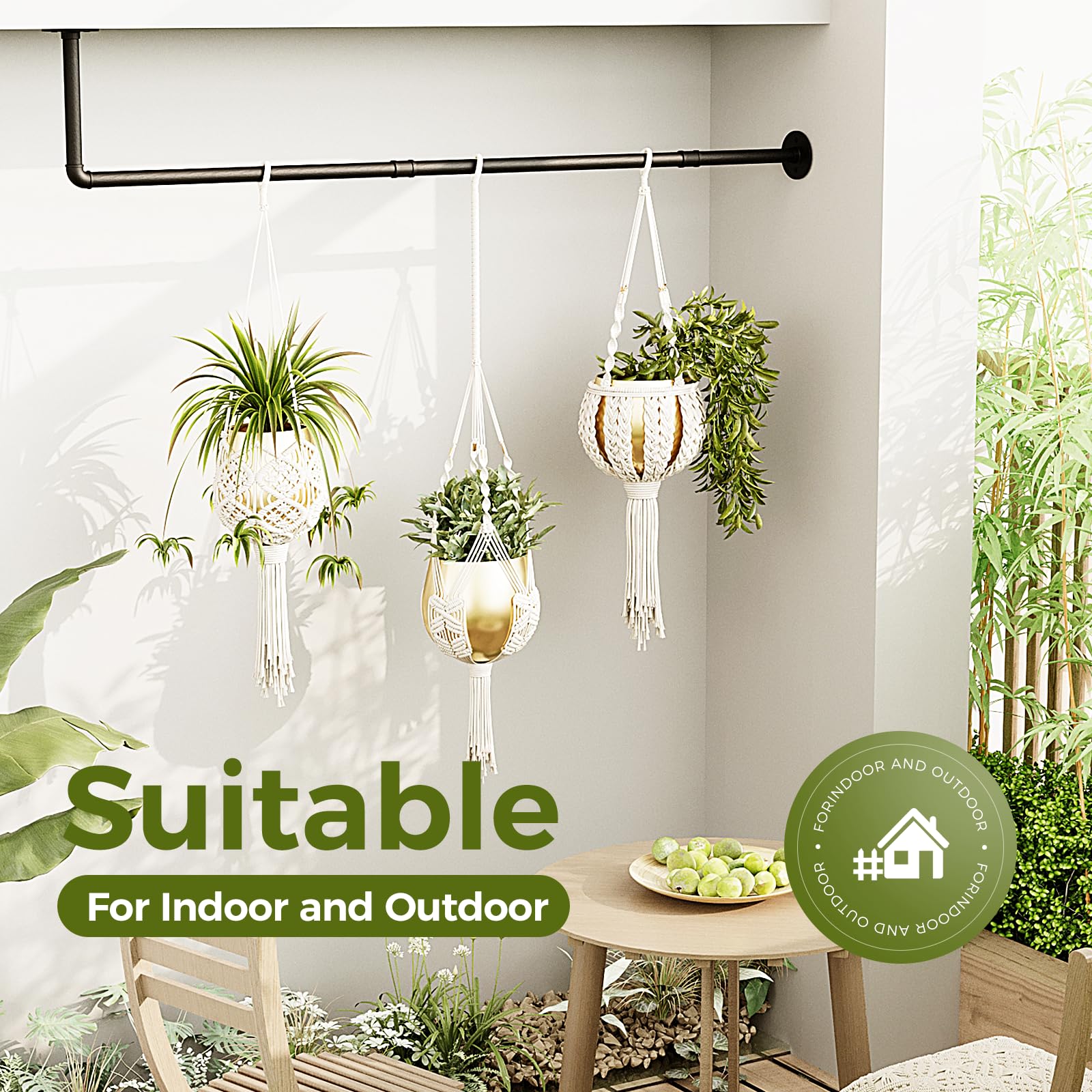 Bamworld Hanging Planter displayed in a living room setting