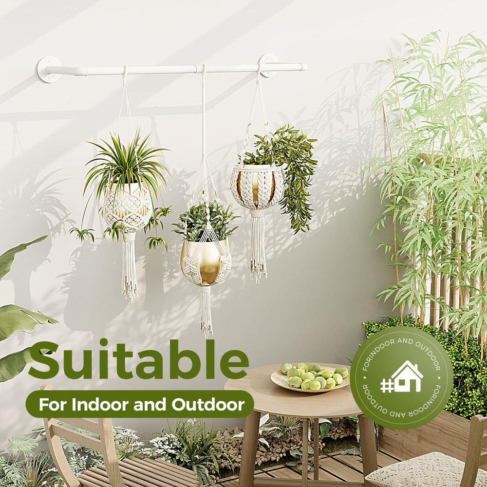 Bamworld Hanging Planter fully assembled with chains