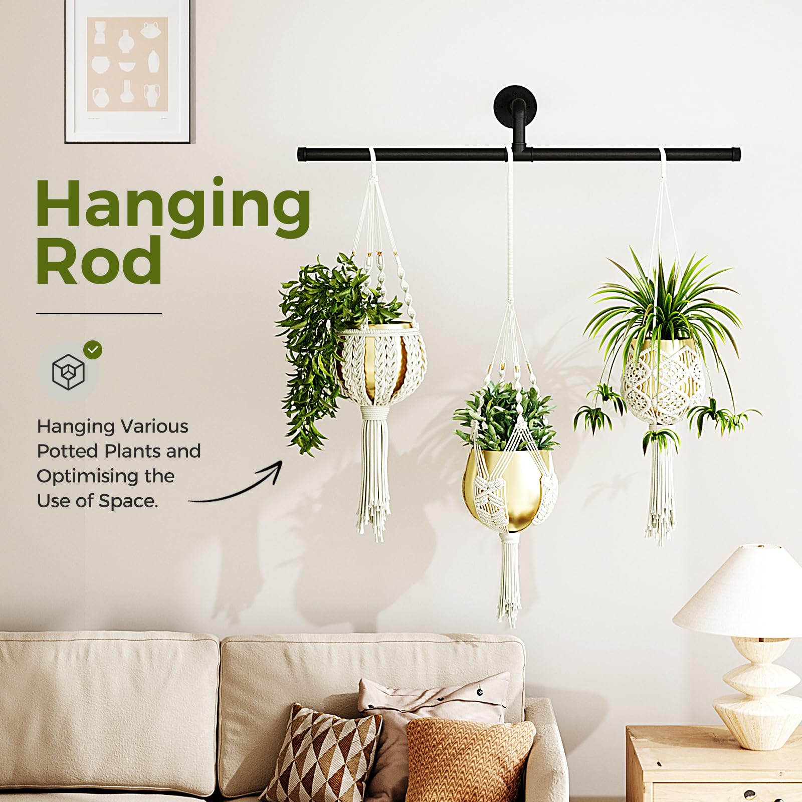 Bamworld Hanging Planter installation hardware and manual