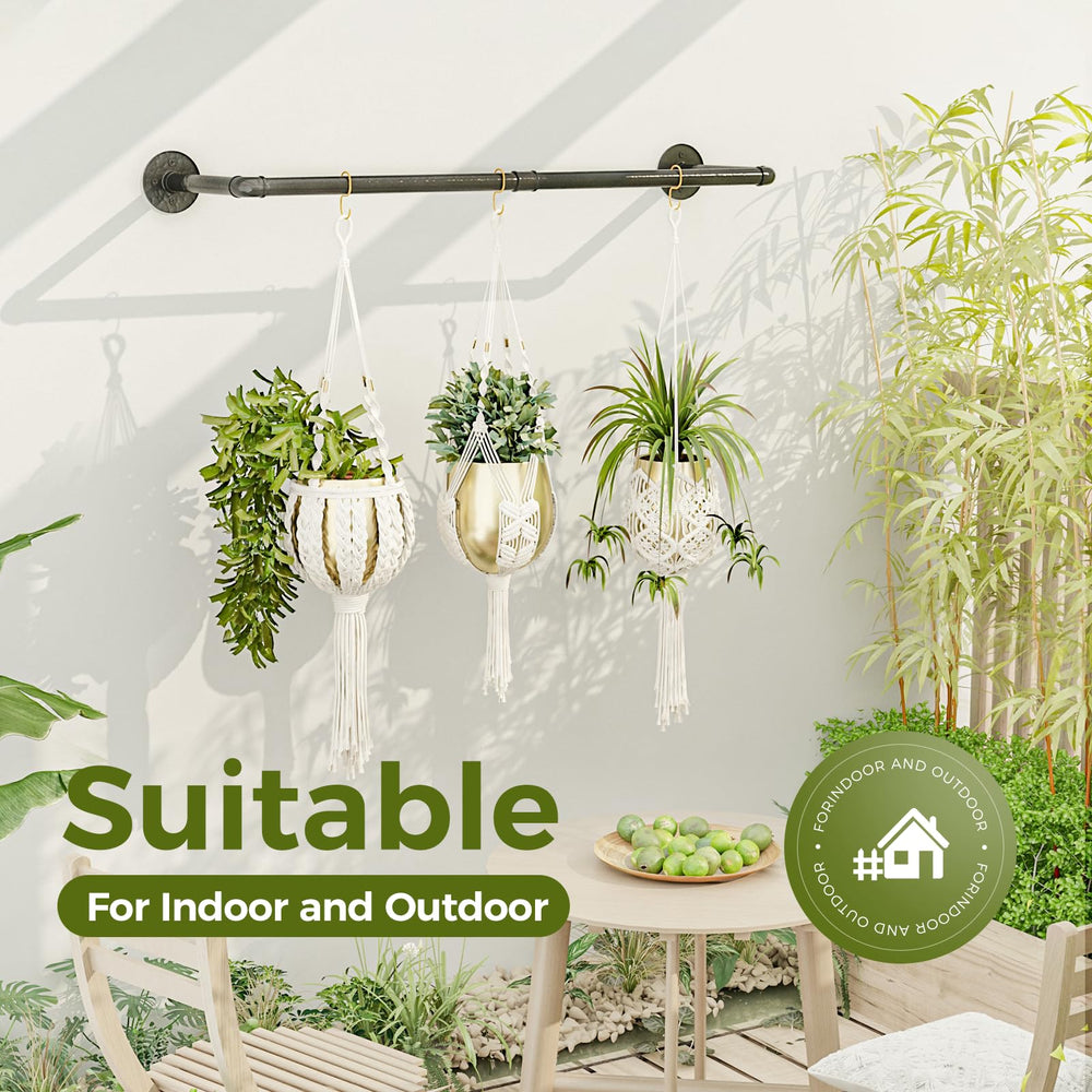 Bamworld Hanging Planter showcasing various indoor plants