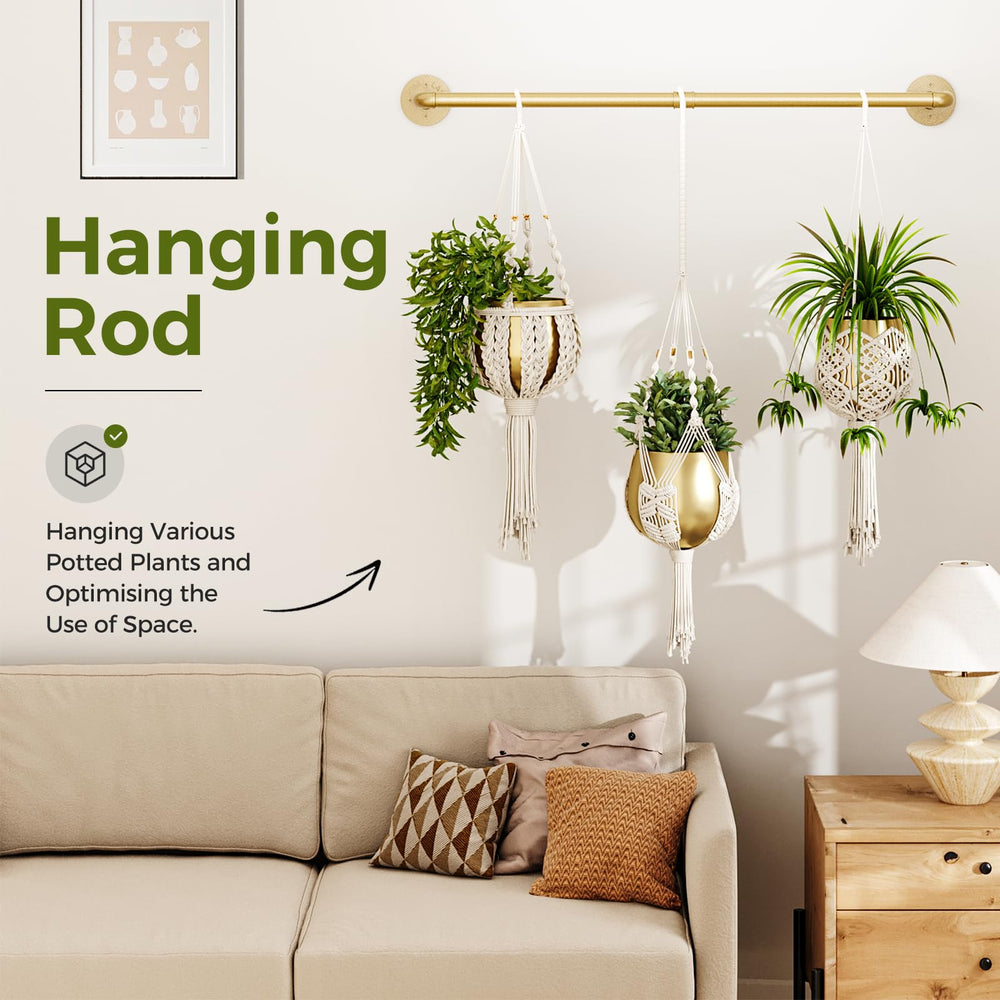 Bamworld Hanging Planter side view with mounting hardware