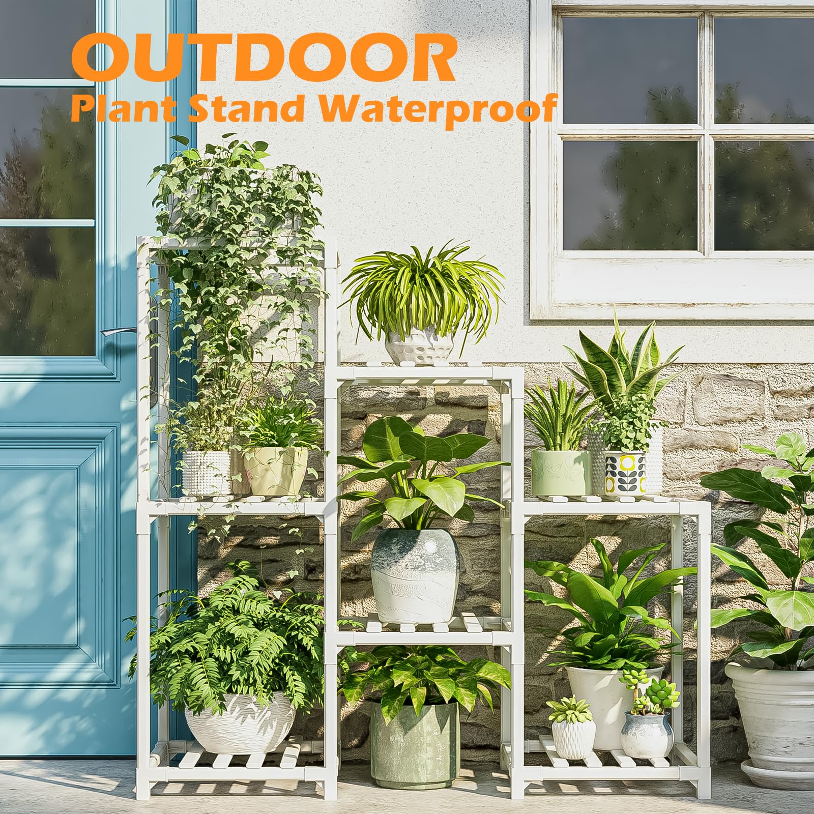 Bamworld Indoor Plant Stand side view showcasing bamboo material