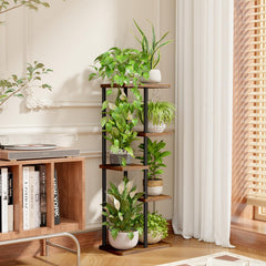 Bamworld metal plant stand showing all five tiers