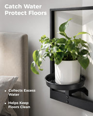 Bamworld metal wall planter with plants