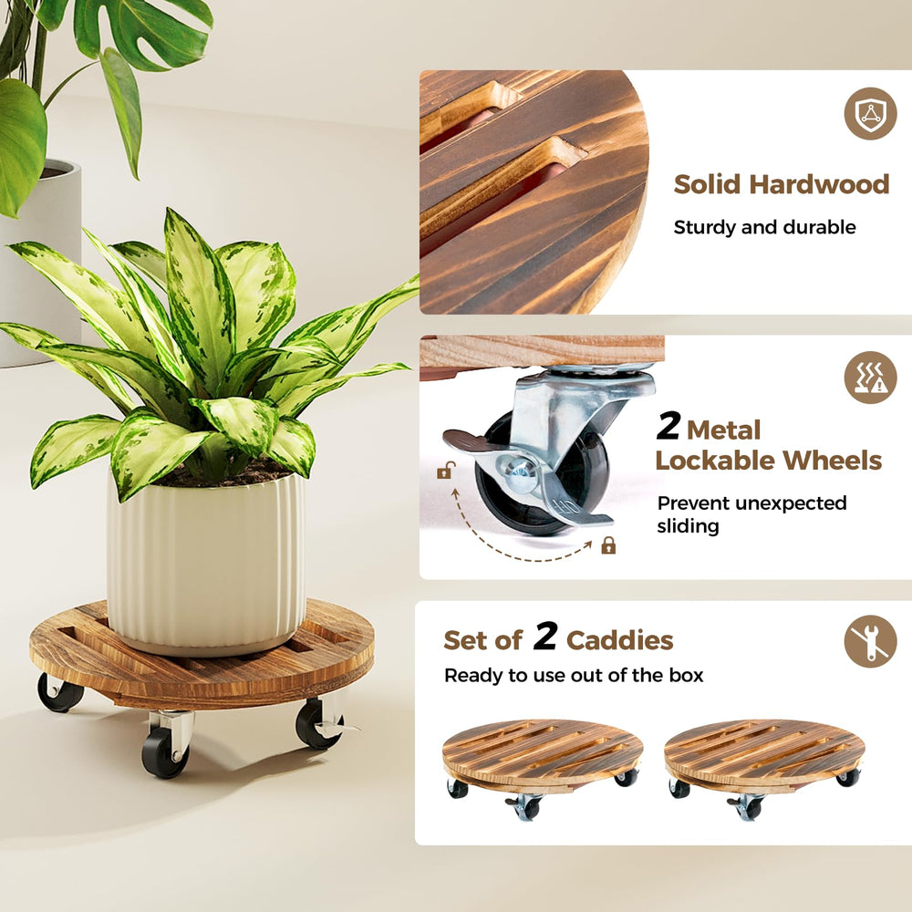 Bamworld Plant Caddy showing heavy-duty wheels and locking brakes