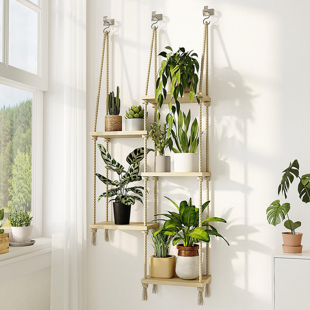 Bamworld plant shelf mounted on a sunny window
