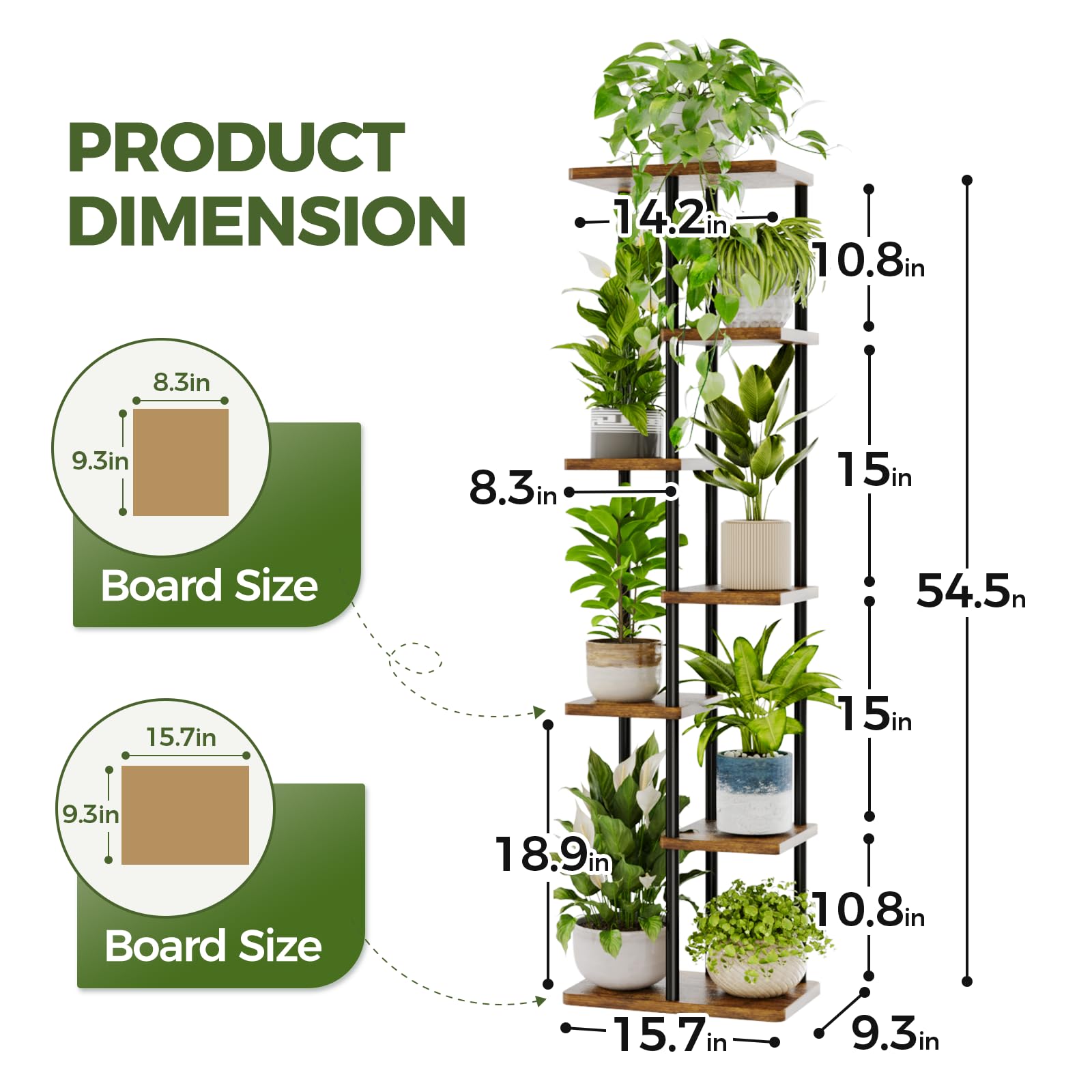 Bamworld plant stand in a modern living room setting