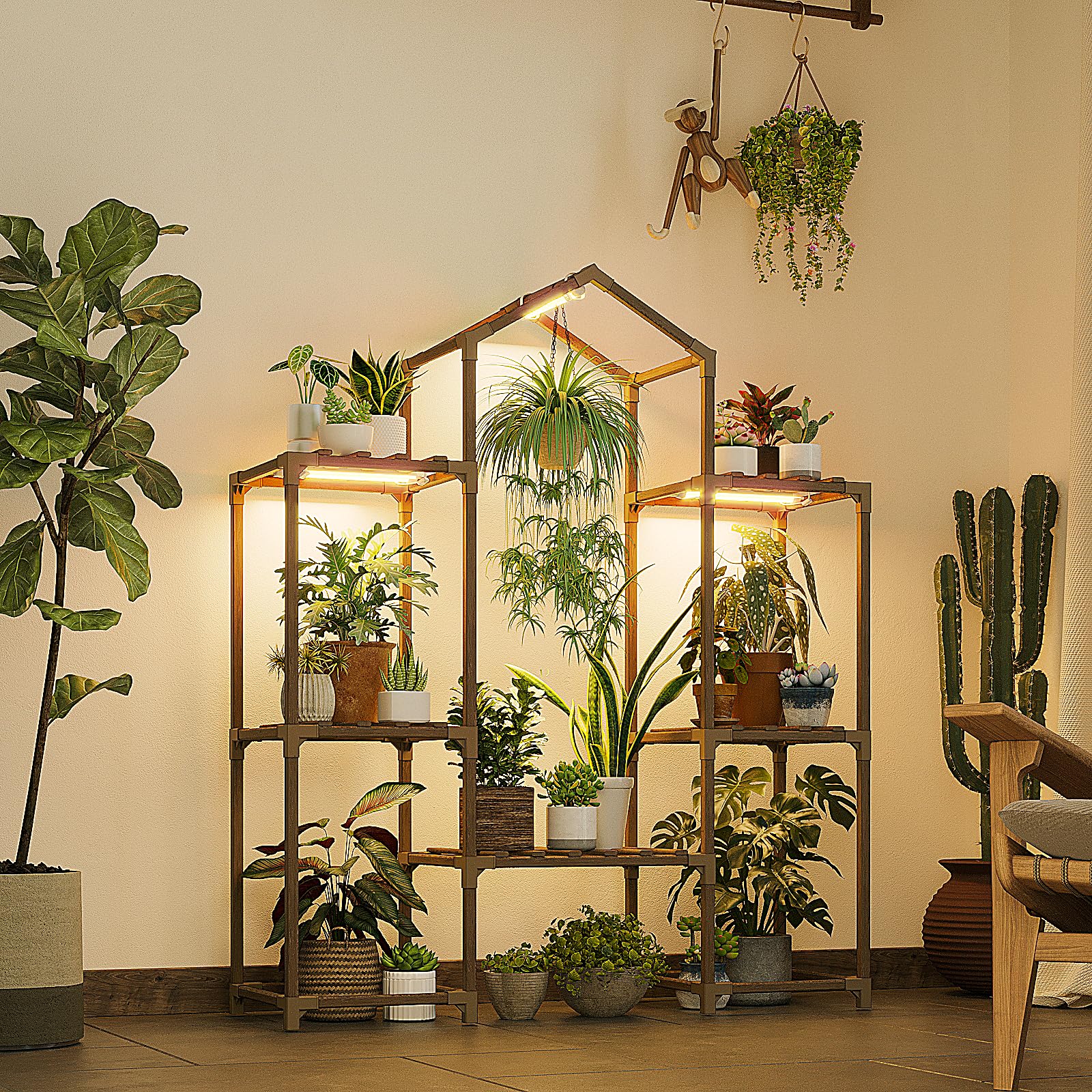 Bamworld Plant Stand made of high-temperature carbonized wood