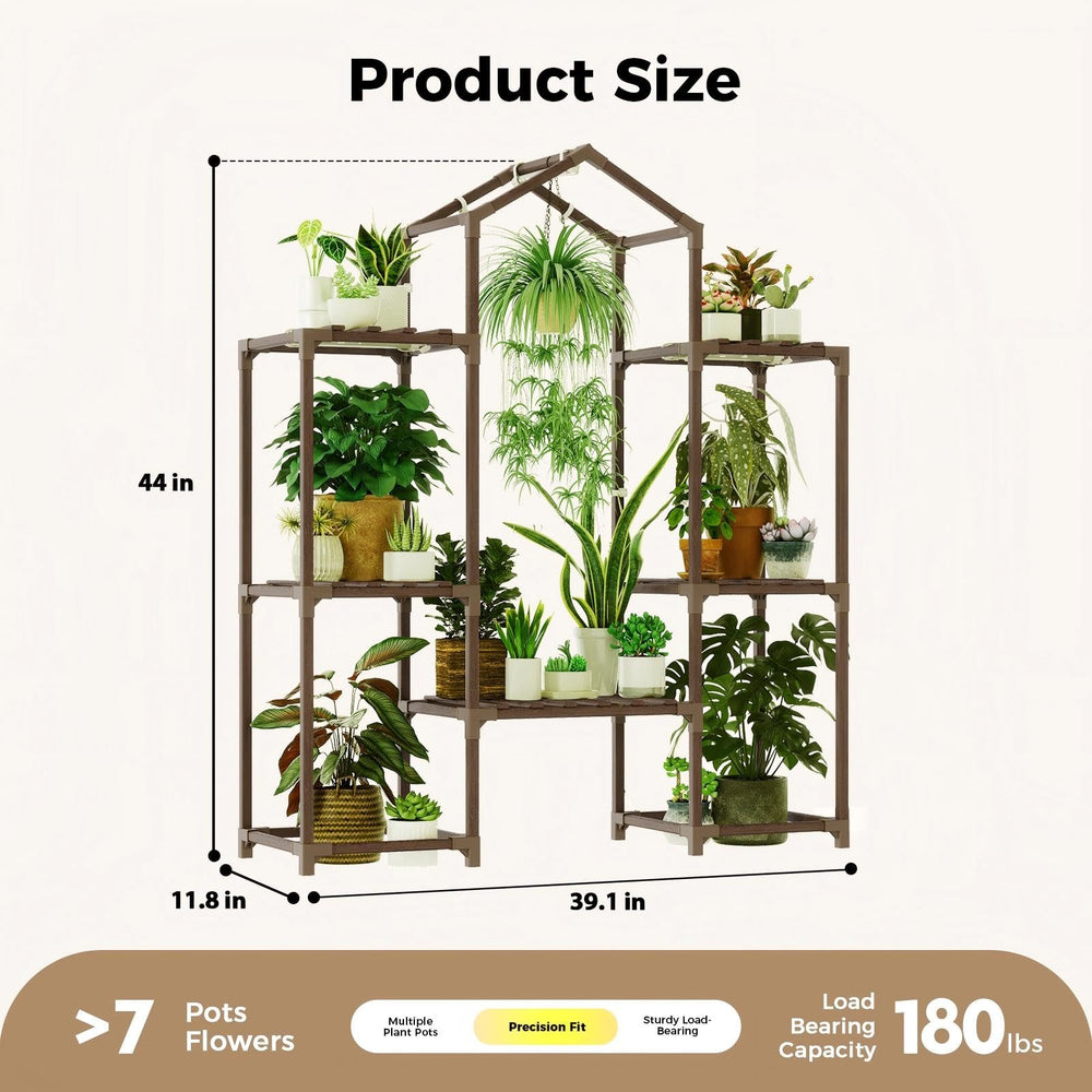 Bamworld Plant Stand showing three tiers with plants