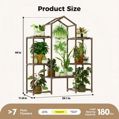 Bamworld Plant Stand showing three tiers with plants