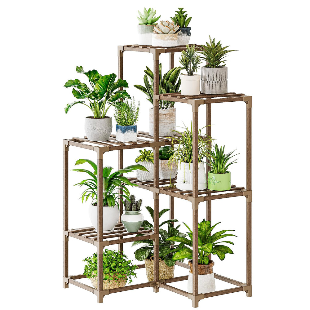 Bamworld Plant Stand side view showcasing stability