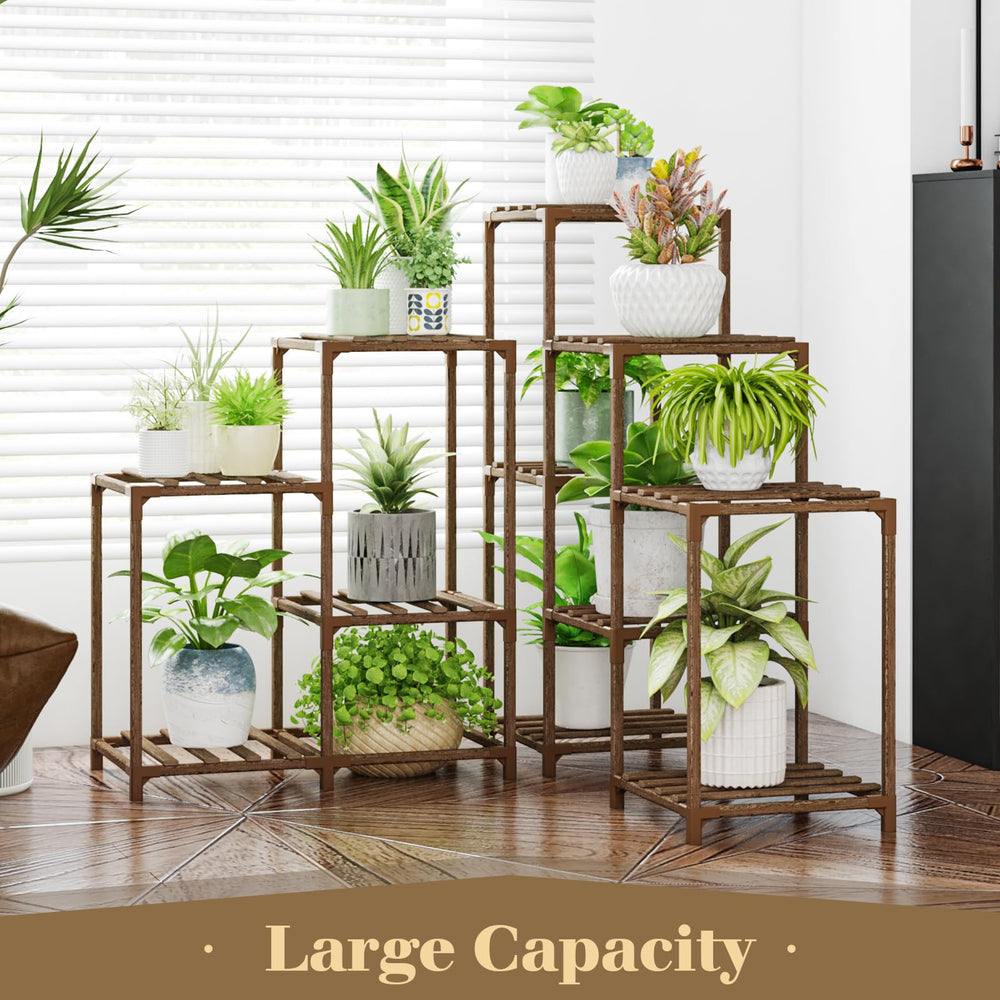 Bamworld Plant Stand side view with plants