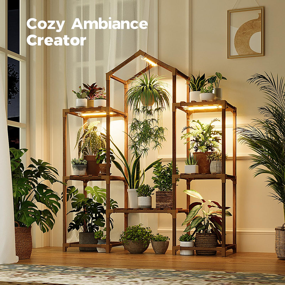 Bamworld Plant Stand with hanging plants display