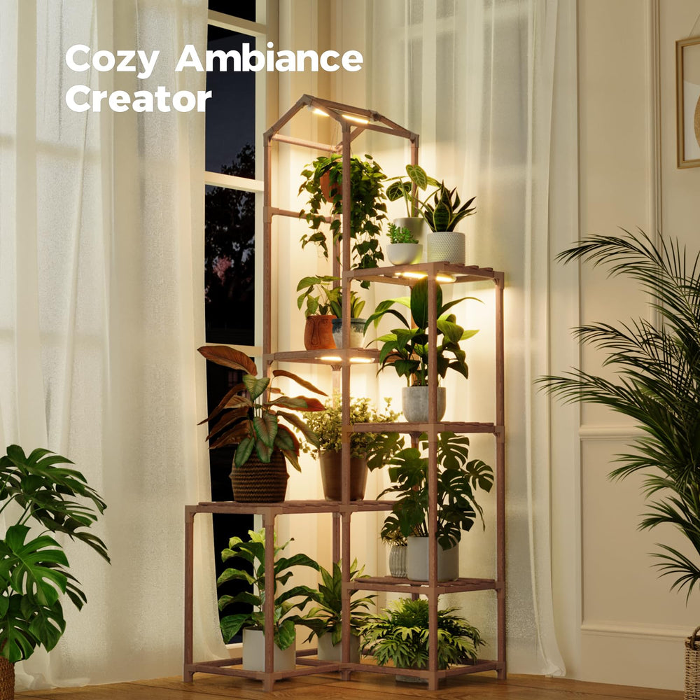 Bamworld plant stand with hanging rod for additional plants