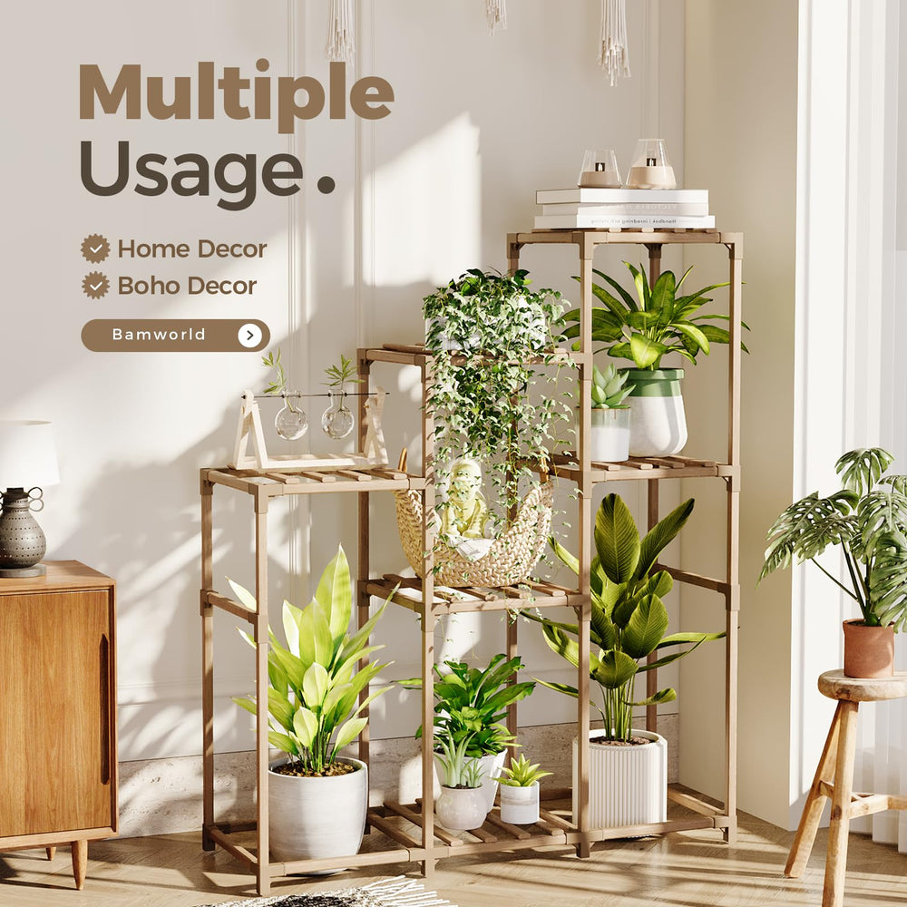 Bamworld Tall Plant Stand exterior view outside