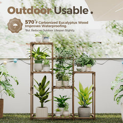 Bamworld Tall Plant Stand showing assembly instructions