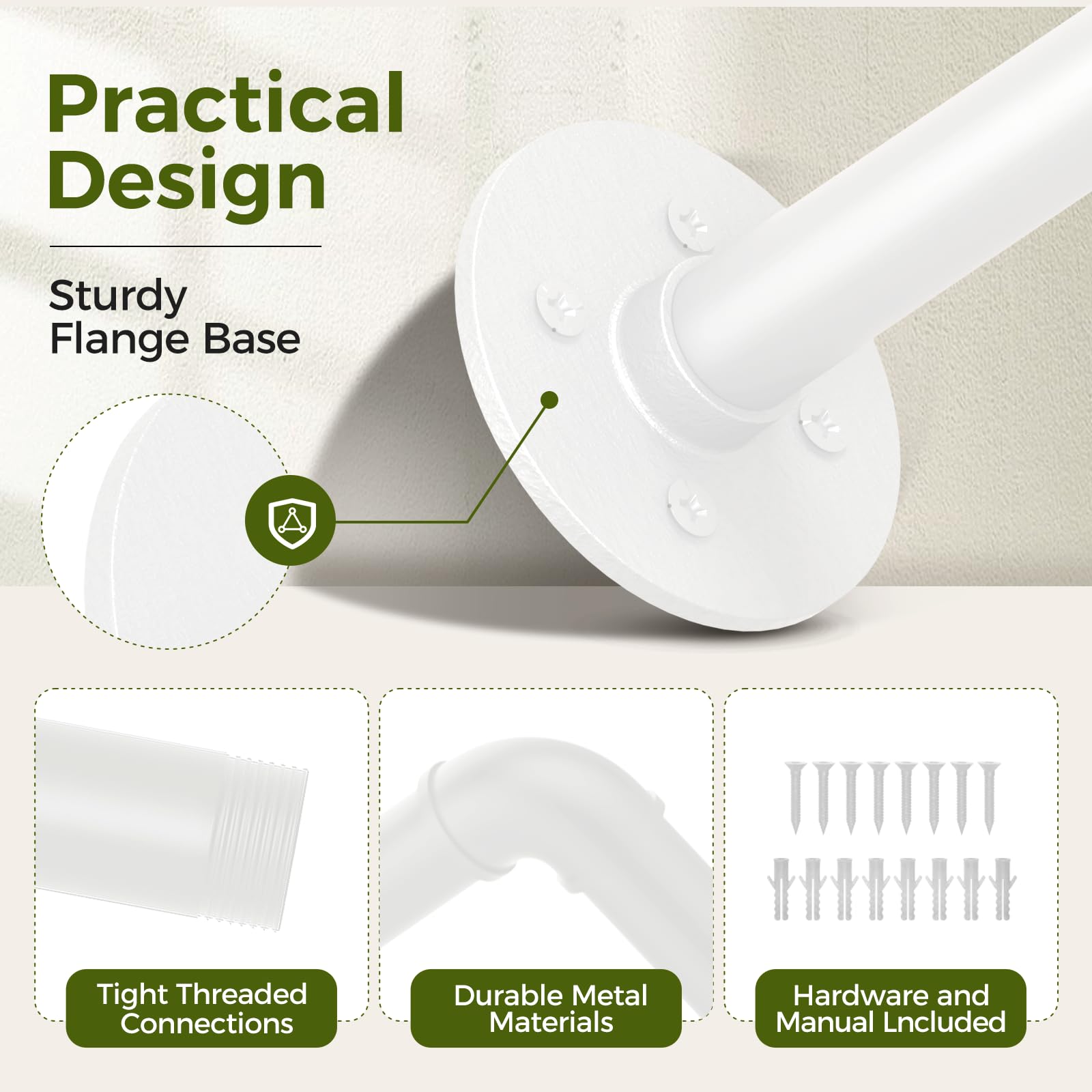 Bamworld white metal plant hanger versatile installation options