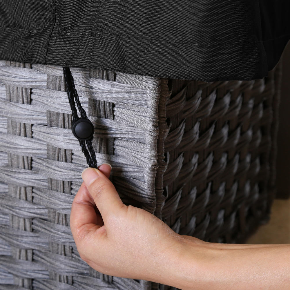 BANER GARDEN covers set displayed on patio furniture
