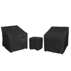 BANER GARDEN patio furniture covers set, black, front view
