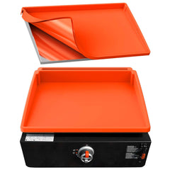 BANGIE 17-inch Silicone Griddle Mat in orange color, front view