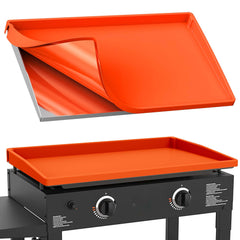 BANGIE 28-inch silicone griddle mat in orange, front view