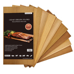 baoyeewood 9 pack cedar wood grilling planks front view