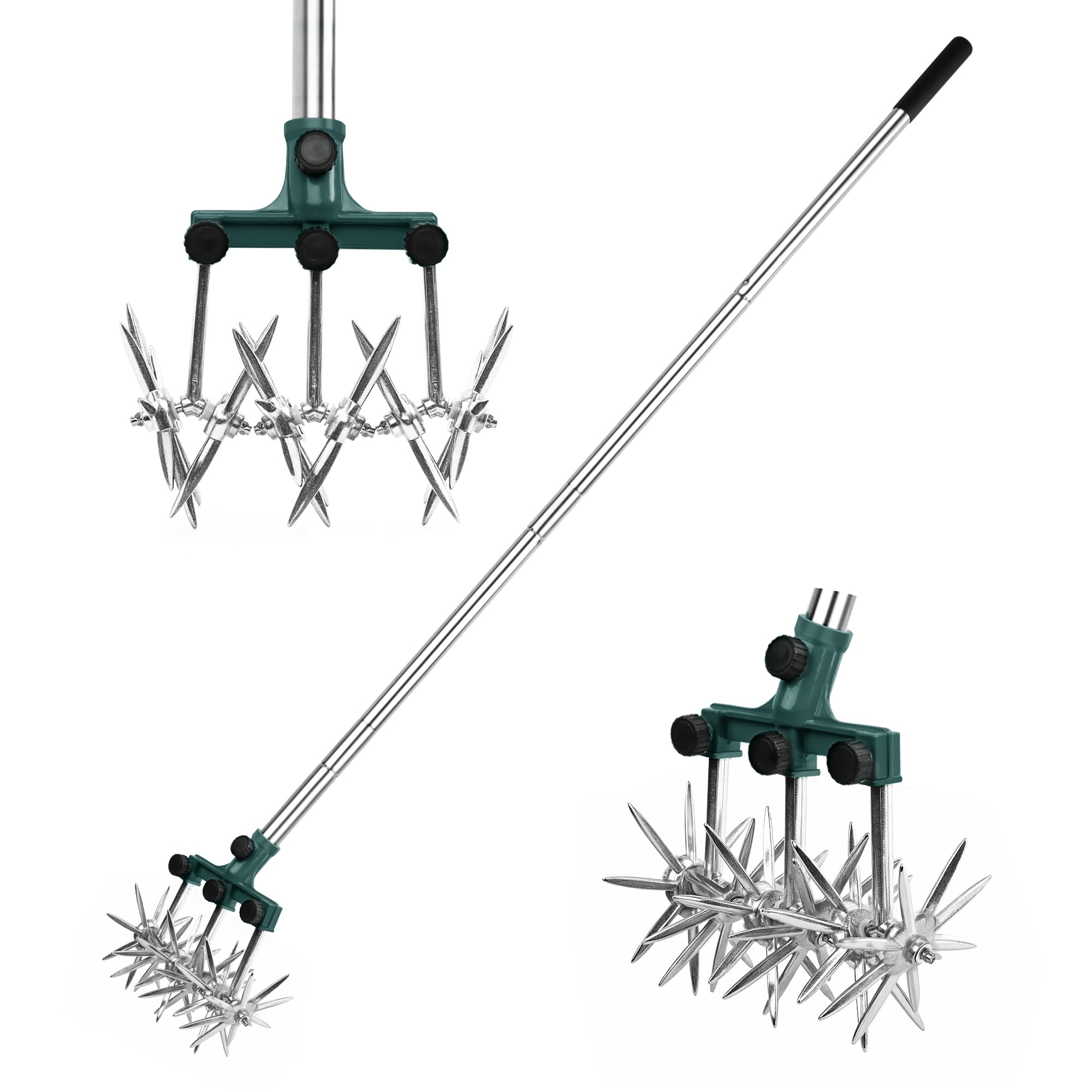 BARAYSTUS Rotary Cultivator Garden Tiller adjustable handle front view