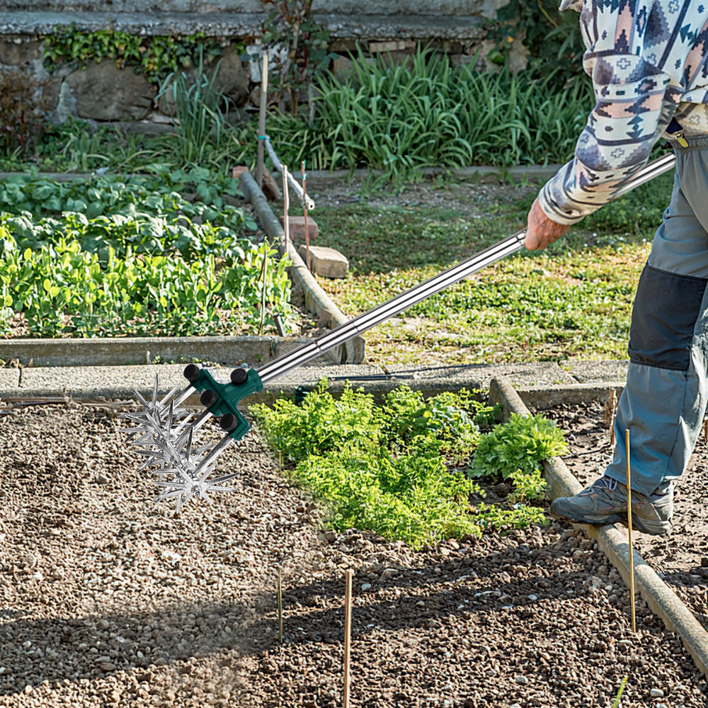 BARAYSTUS Rotary Cultivator in a garden setting