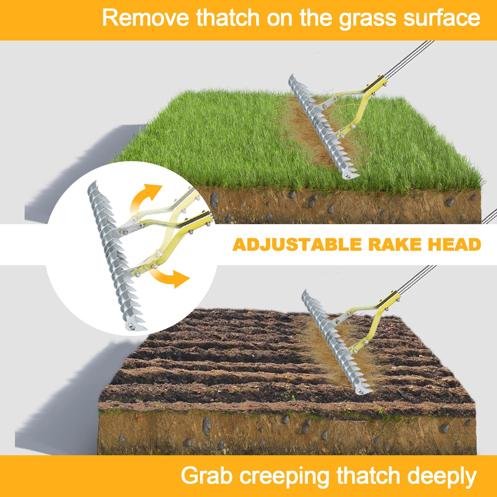 BARAYSTUS Thatch Rake with rubber grip detail