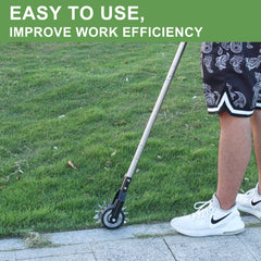 BARAYSTUS Wheel Rotary Edger in use on a sidewalk