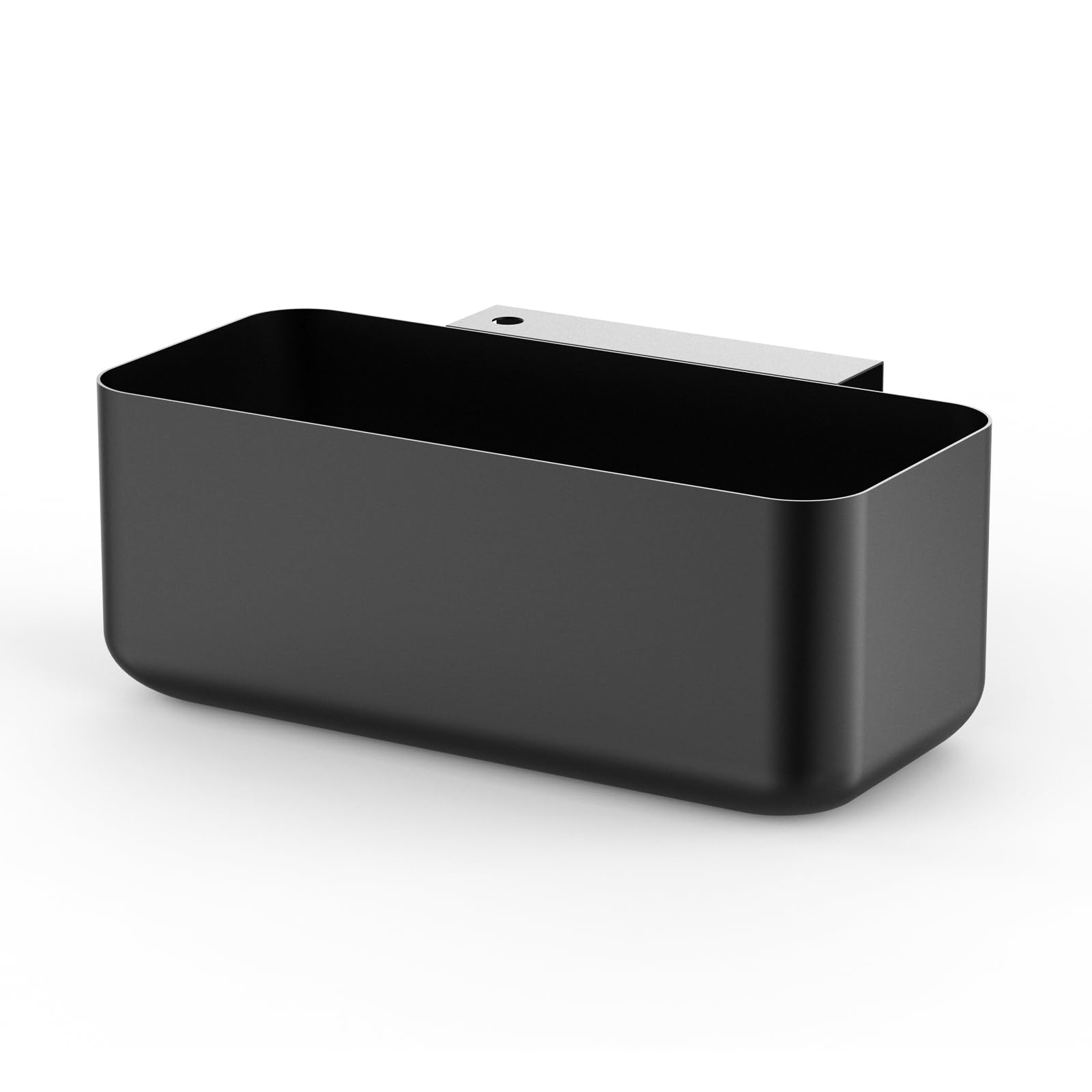 Barbqtime grease cup front view, black coated steel