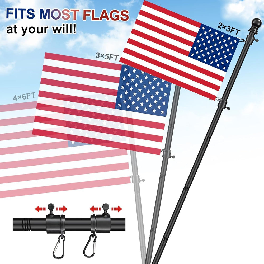 Barcetine adjustable flag pole with 2x3 flag