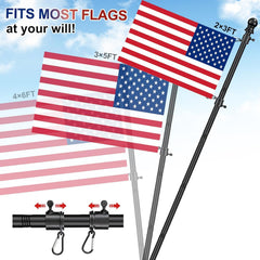 Barcetine adjustable flag pole with 2x3 flag