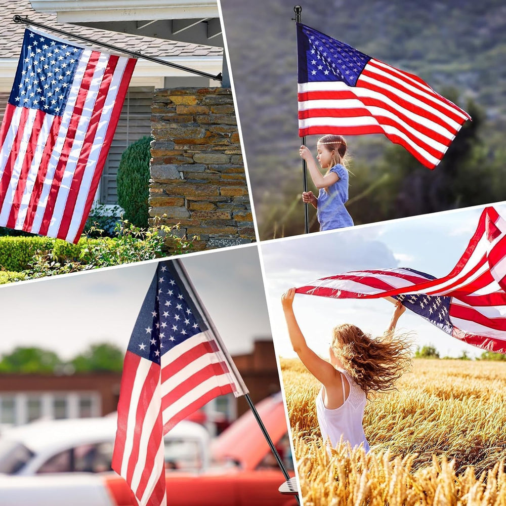 Barcetine flag kit installation on outdoor fence