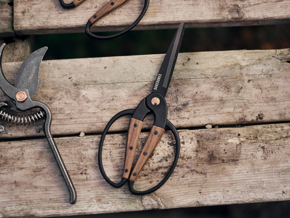 Barebones Garden Scissors with focus on dual grip feature