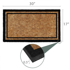 Barnyard Designs Border Welcome Mat showing non-slip backing