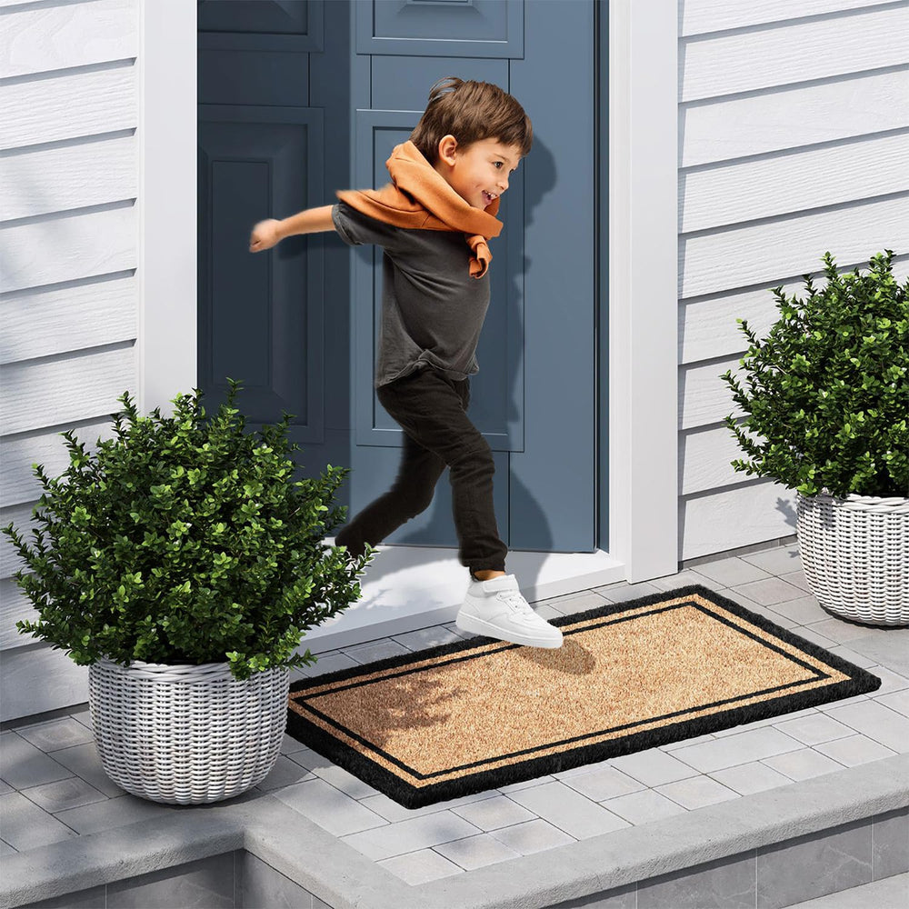 Barnyard Designs Border Welcome Mat with large lettering