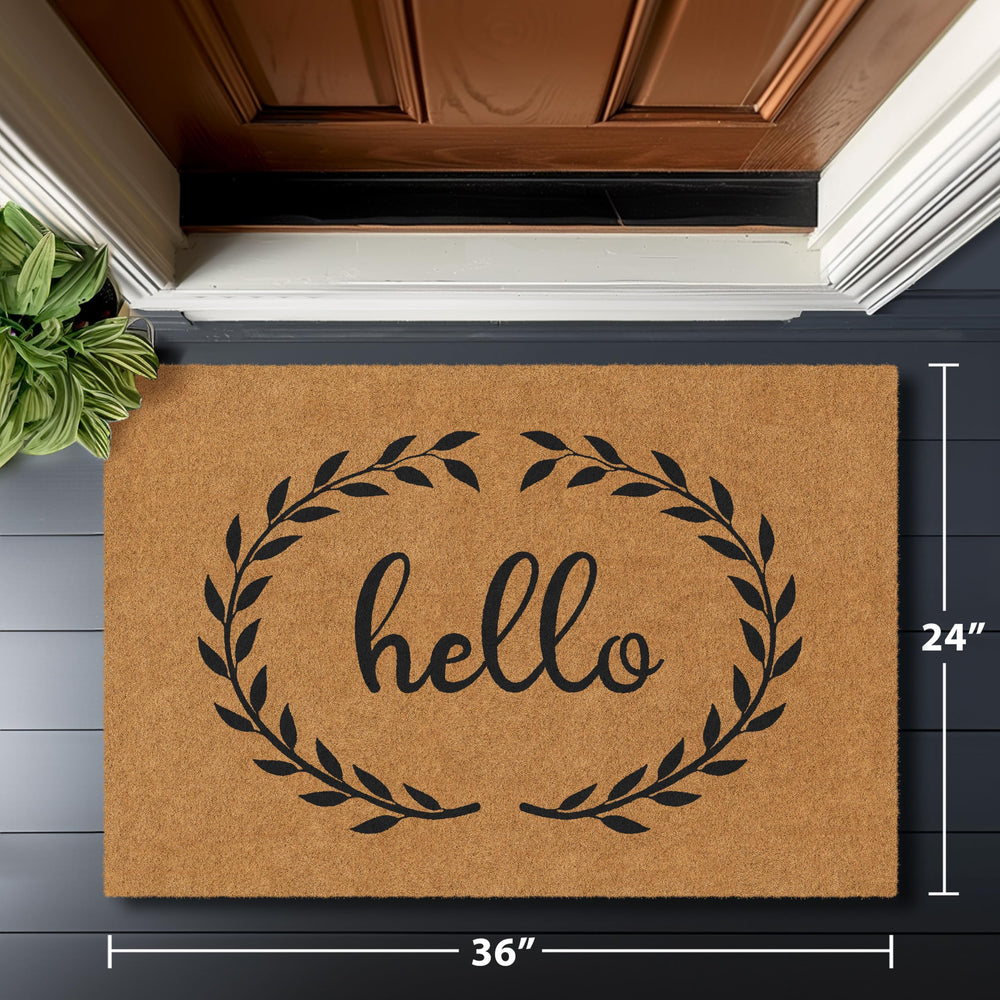 Barnyard Designs Doormat in outdoor setting at a front entry