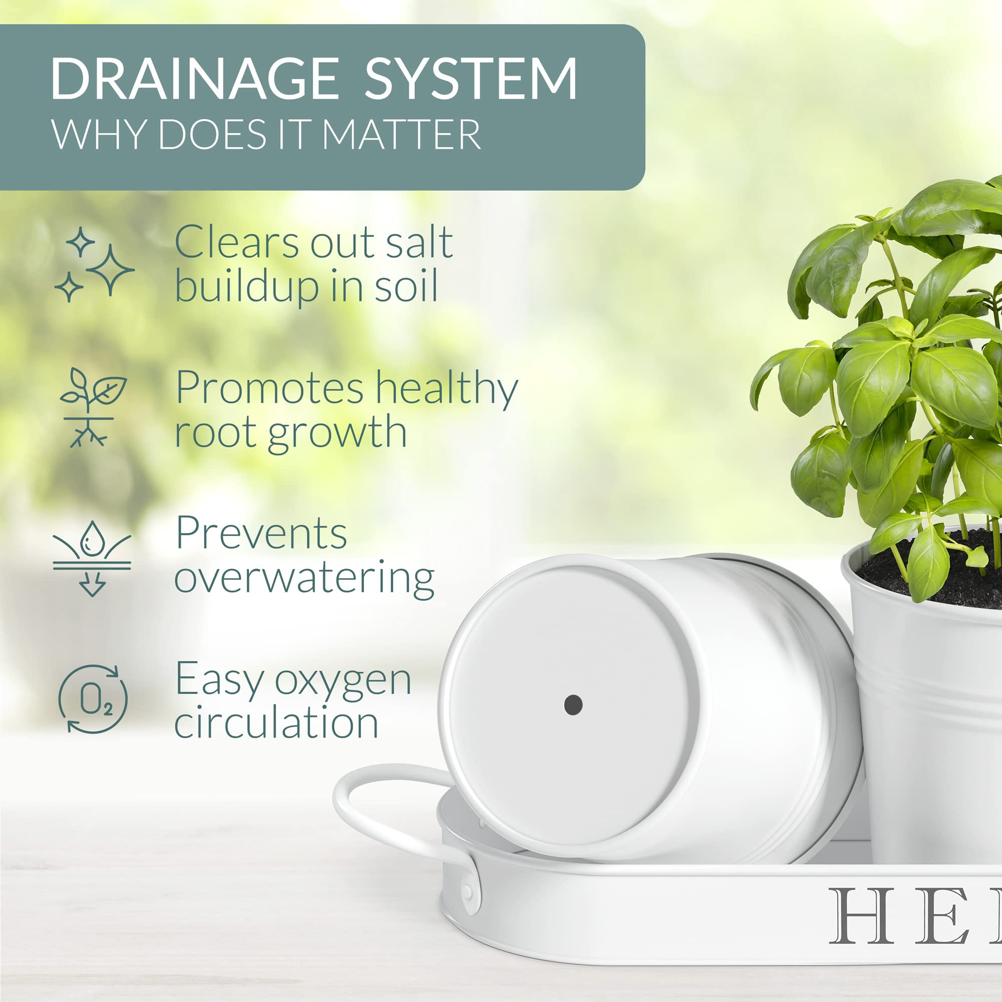 Barnyard Designs empty herb pots ready for planting