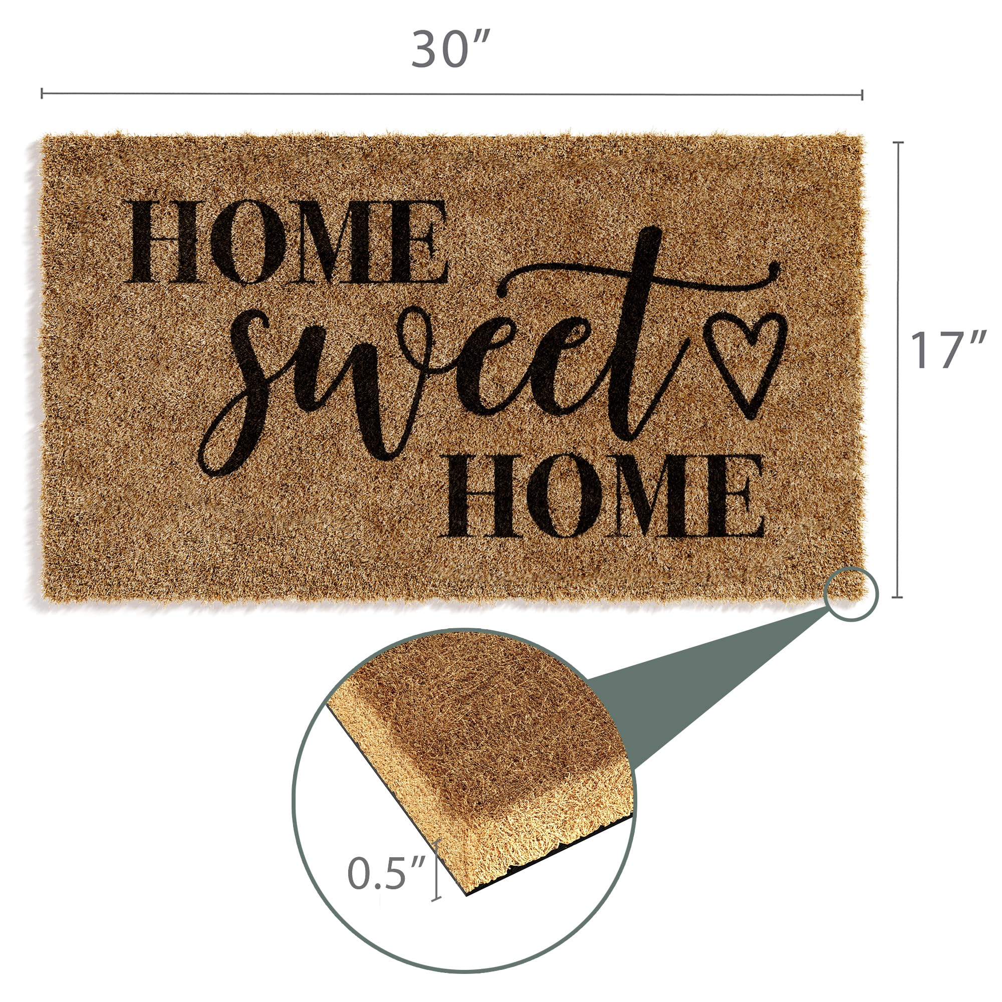Barnyard Designs Home Sweet Home Doormat side view