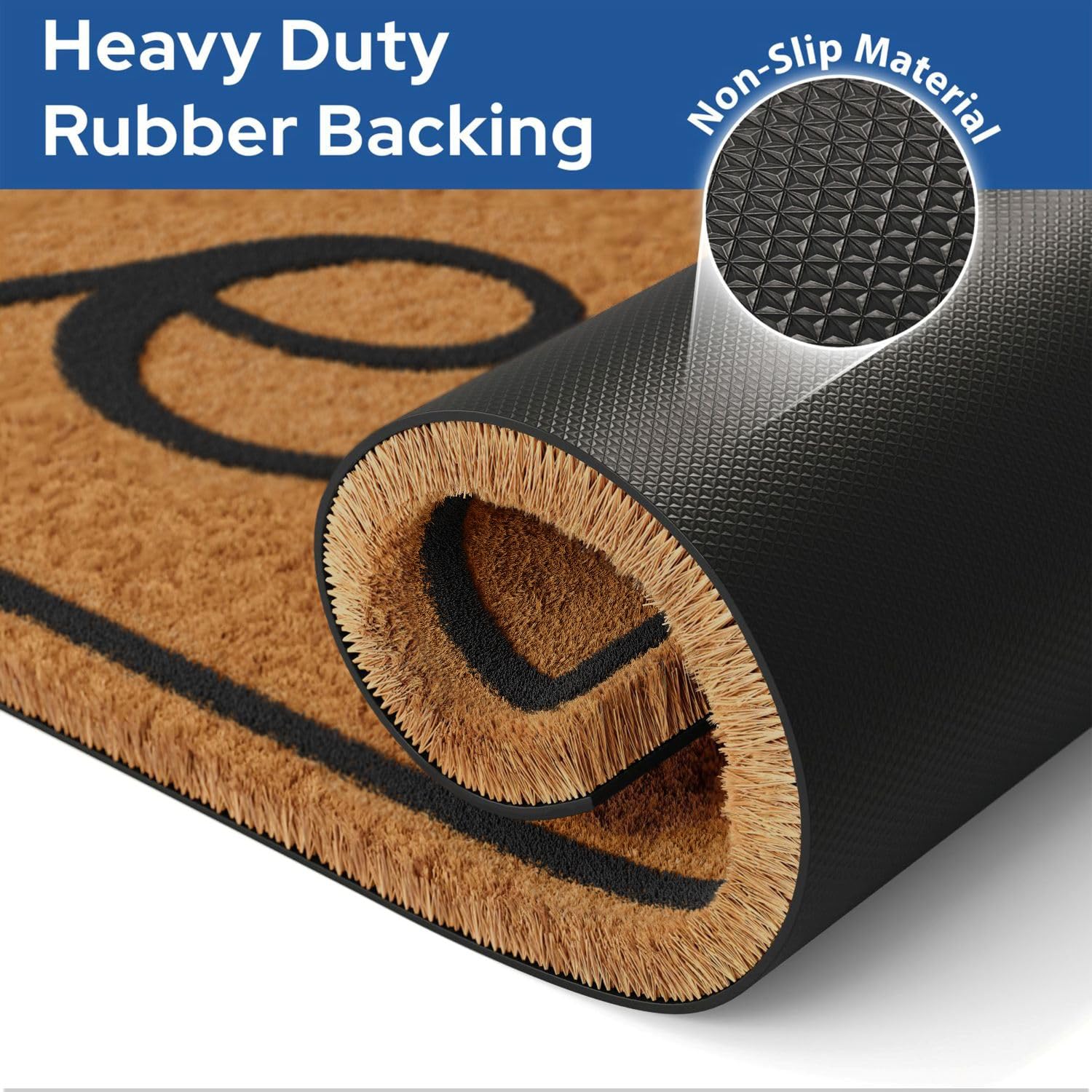 Barnyard Designs Natural Coco Coir Doormat with packaging