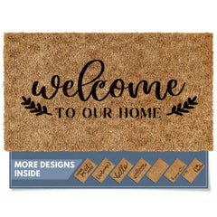 Barnyard Designs Welcome Mat front view with bold lettering