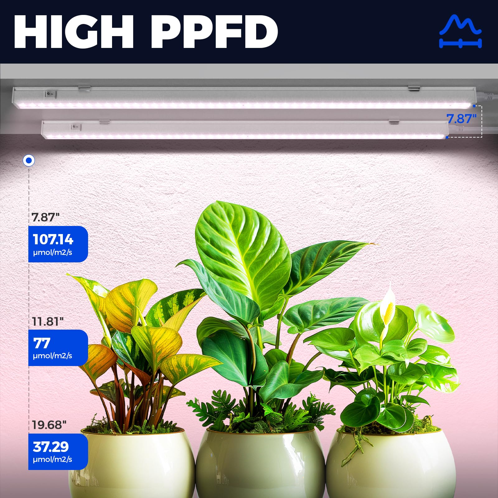 Barrina 2ft Grow Lights power cord with ON/OFF switch