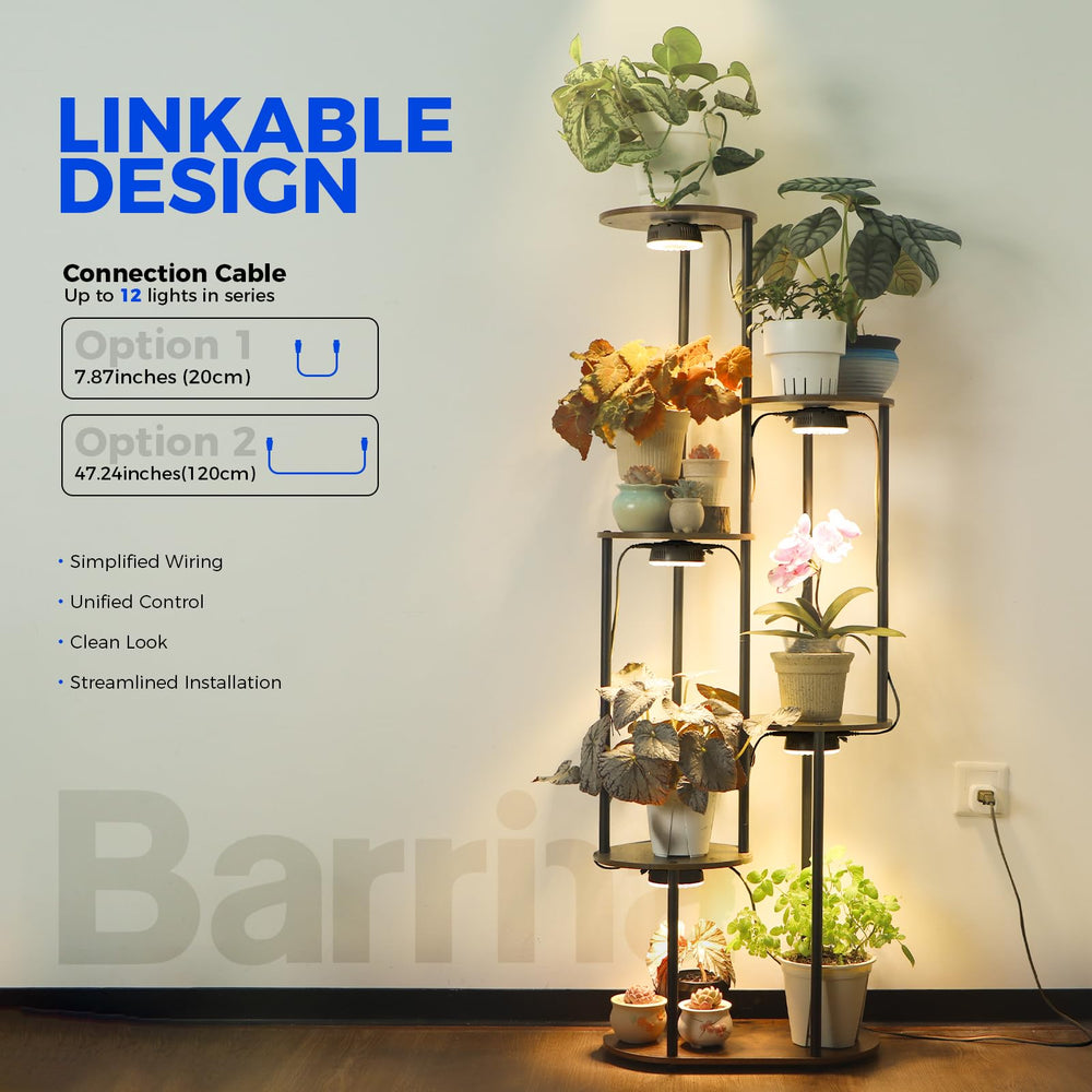 Barrina Grow Light 18W with timer settings displayed