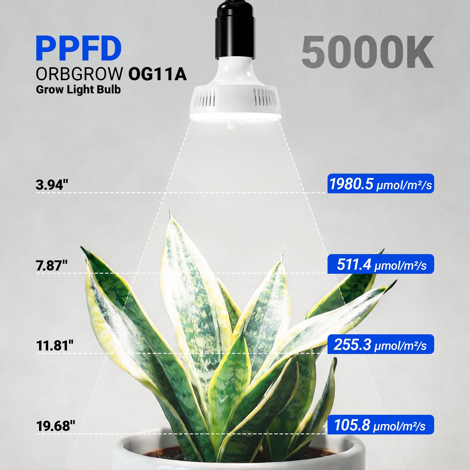 Barrina OG11A4 Clip On Grow Light side view with flexible neck