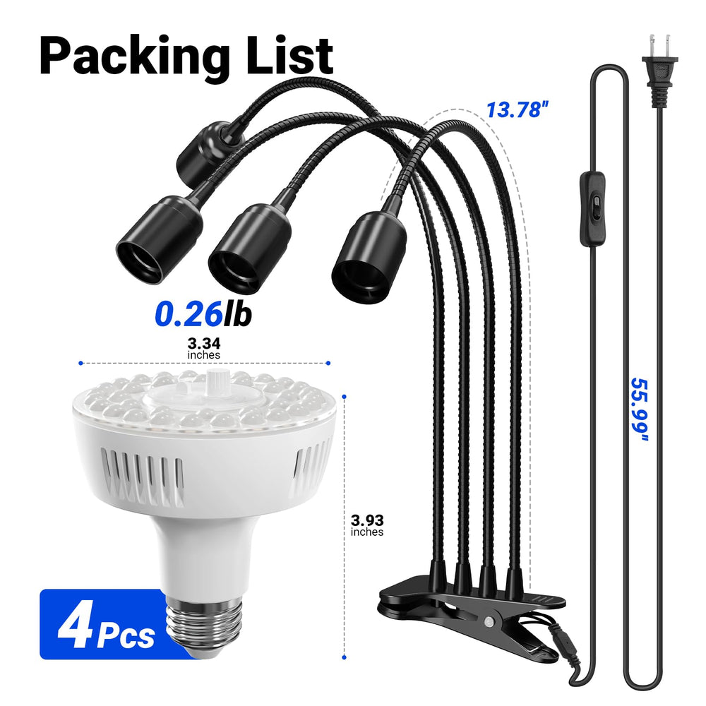 Barrina OG11A4 grow light demonstrating adjustable brightness