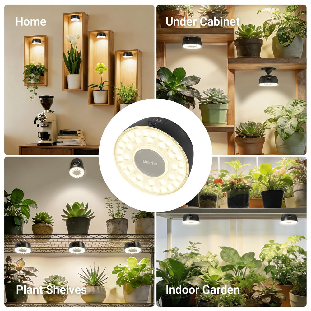 Barrina Puck Grow Light full spectrum lighting effect on plants