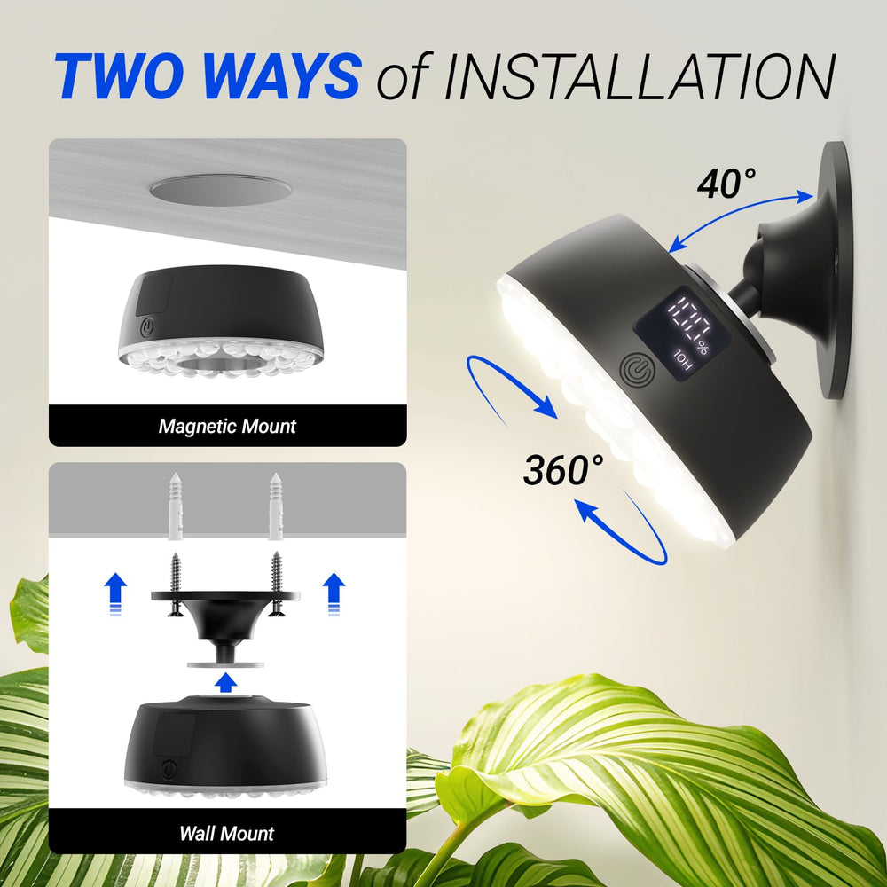 Barrina Puck Grow Light magnetic mount installation