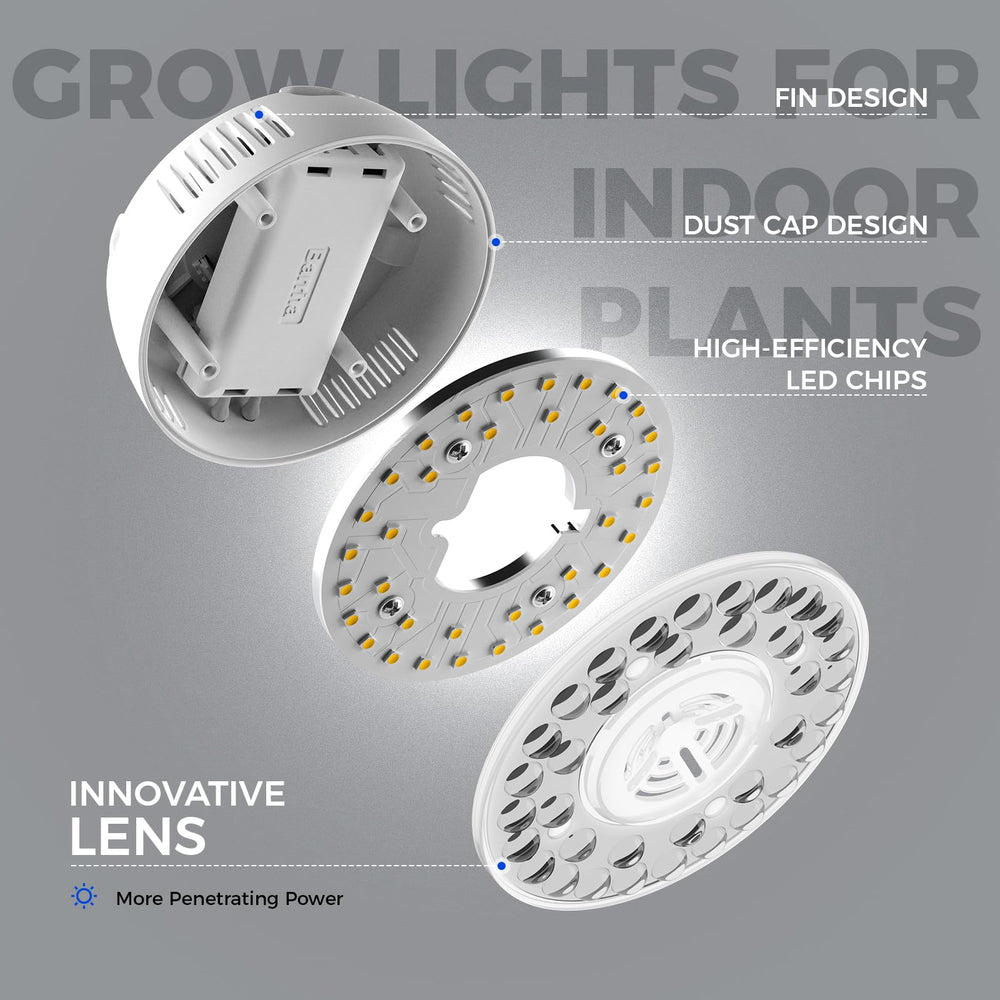 Barrina Puck Grow Light OG09 demonstrating full spectrum light output